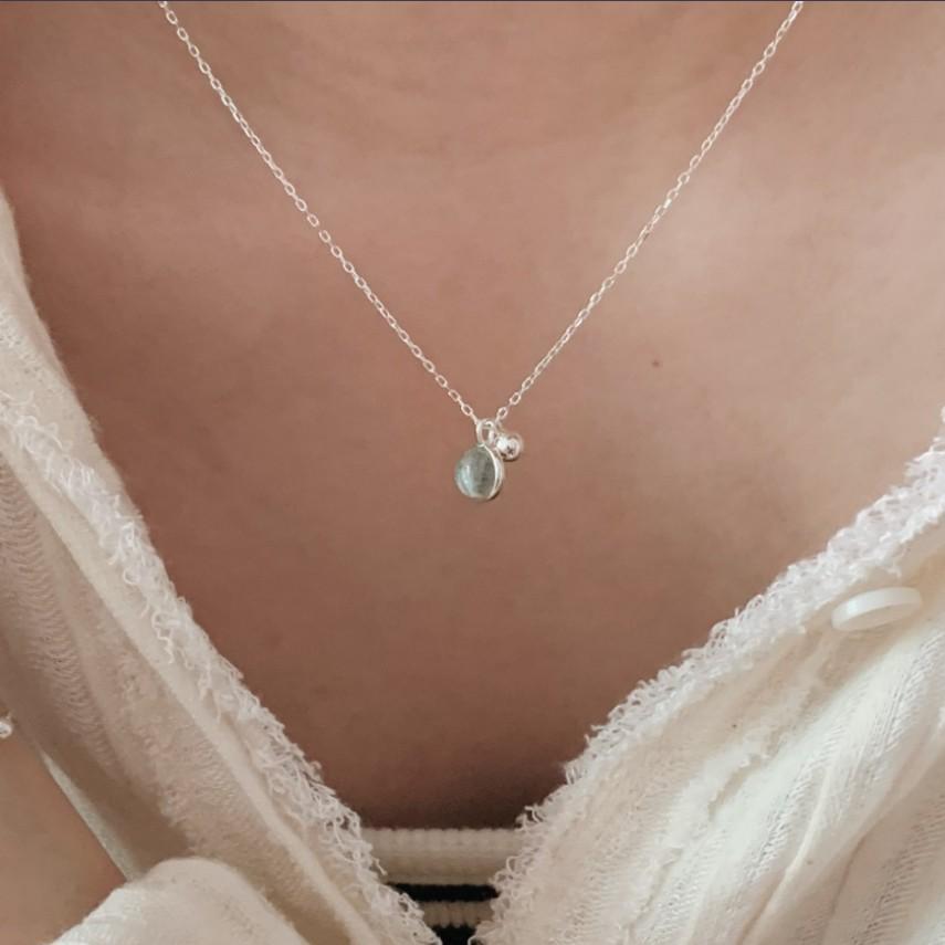 Pendant Necklace Classification 1 Piece Quantity 925 Sterling Silver Crystal Inlay Solid Color Pendant Necklace