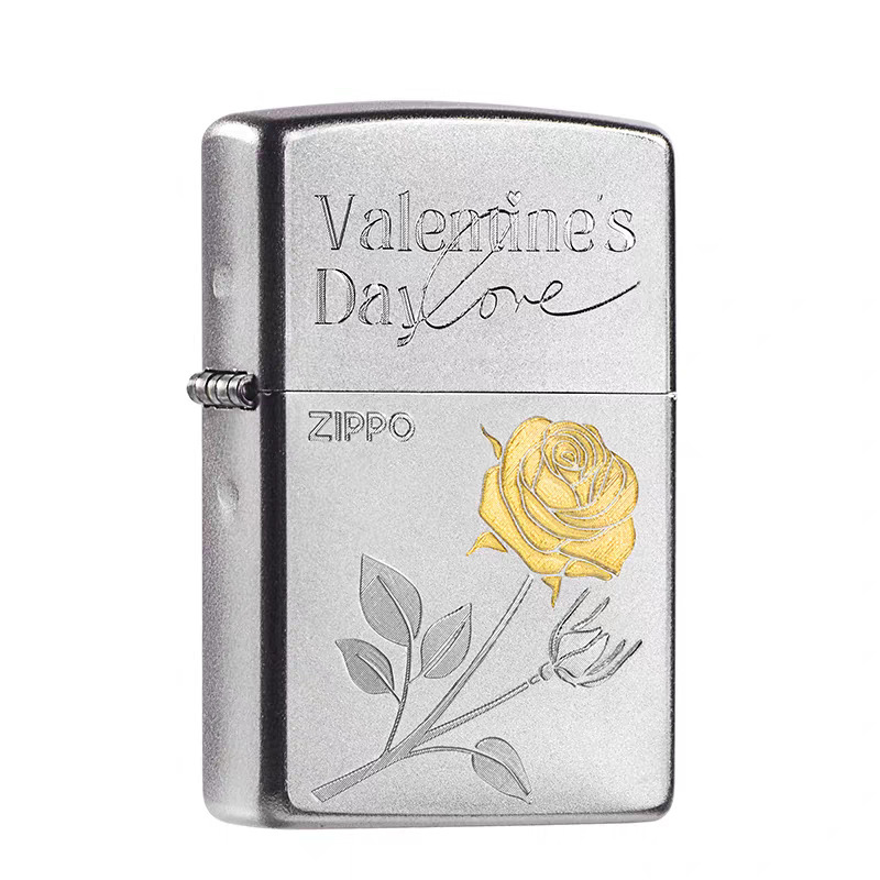 Zippo芝宝正品打火机玫瑰之名情人节个性礼物煤油砂轮送礼|undefined