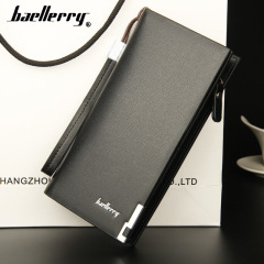 新しい大容量ビジネスメンズ財布ジッパー多機能クラッチバッグ長財布カードバッグ卸売財布