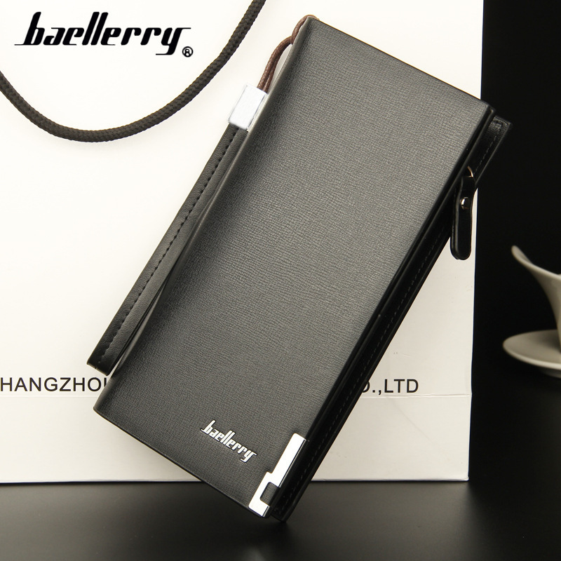 New Large-Capacity Business Men's Wallet Zipper Multi-Functional Clutch Bag Long Wallet Card Holder Wholesale Wallet