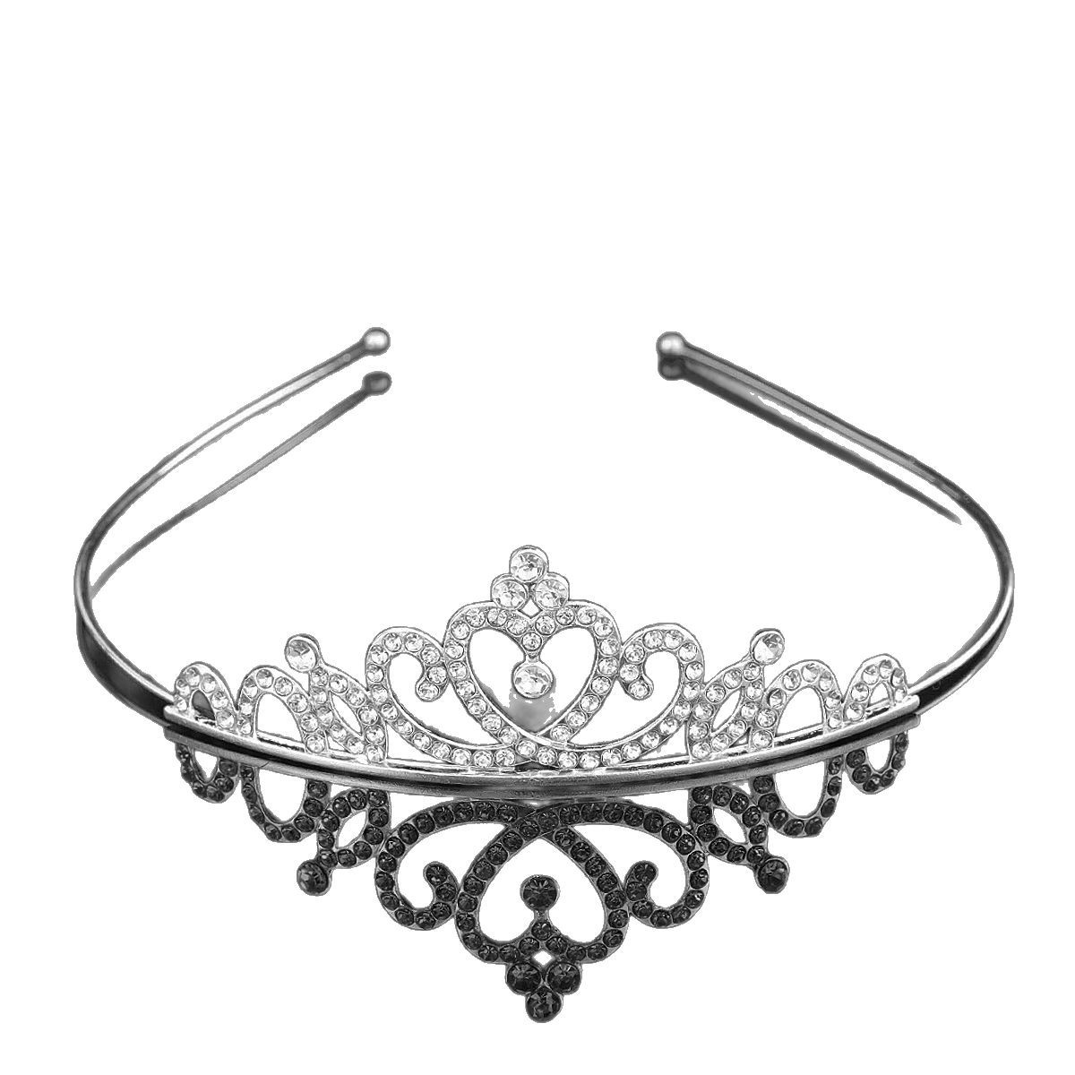 Princesa de cristal coreana corona de novia diamante de cristal anillo de cabello estudio de fotos accesorios para el cabello vestido de boda