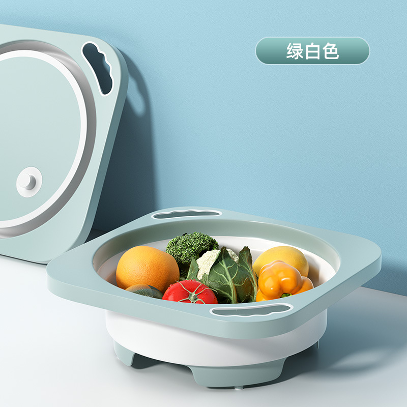 折りたたみ式まな板 家庭用キッチンまな板 野菜洗いバスケット 旅行 出張 洗面器 足湯桶 多機能|undefined