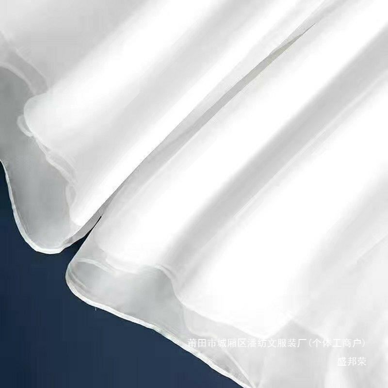공장 우아한 쉬폰 바지 높은 허리 바지 바지 스커트 담그고 모든 경기 댄스 빅 포즈 바지 더블 레이어 트렌디 한 유럽과 미국