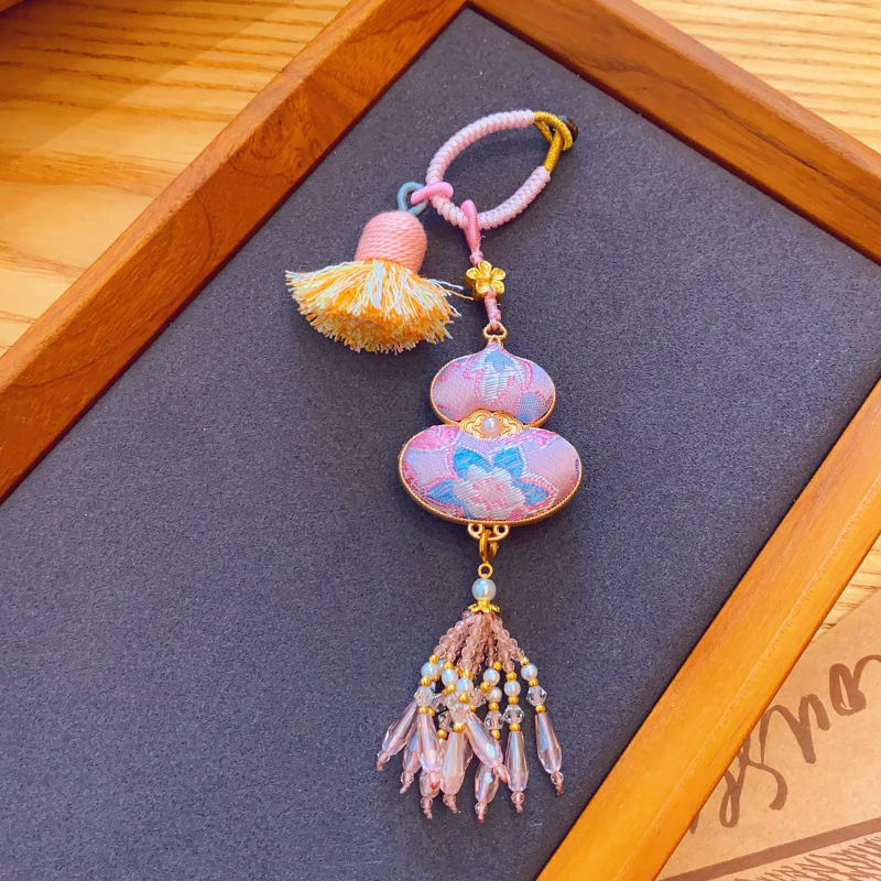 【成品】非遗宋锦葫芦挂件流苏钥匙扣包包配饰车载挂件寺庙同款|undefined