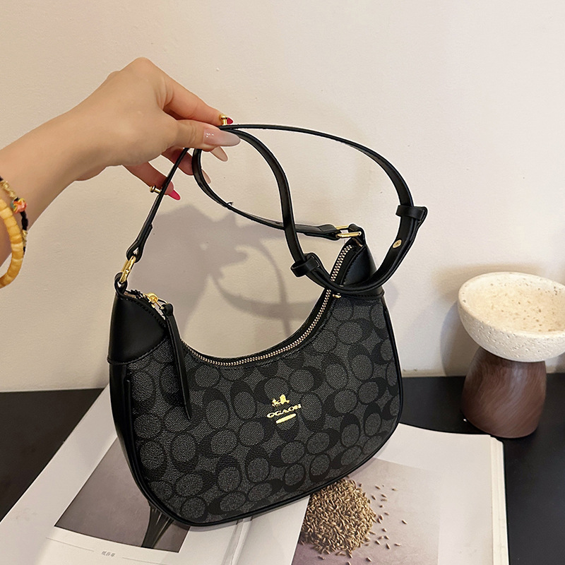 2026 new model lychee pattern women's shoulder bag, European and American retro large-sized handbag, underarm bag, crossbody bag 2026 new model lychee pattern women's shoulder bag, European and American retro large-sized handbag, underarm bag, crossbody bag