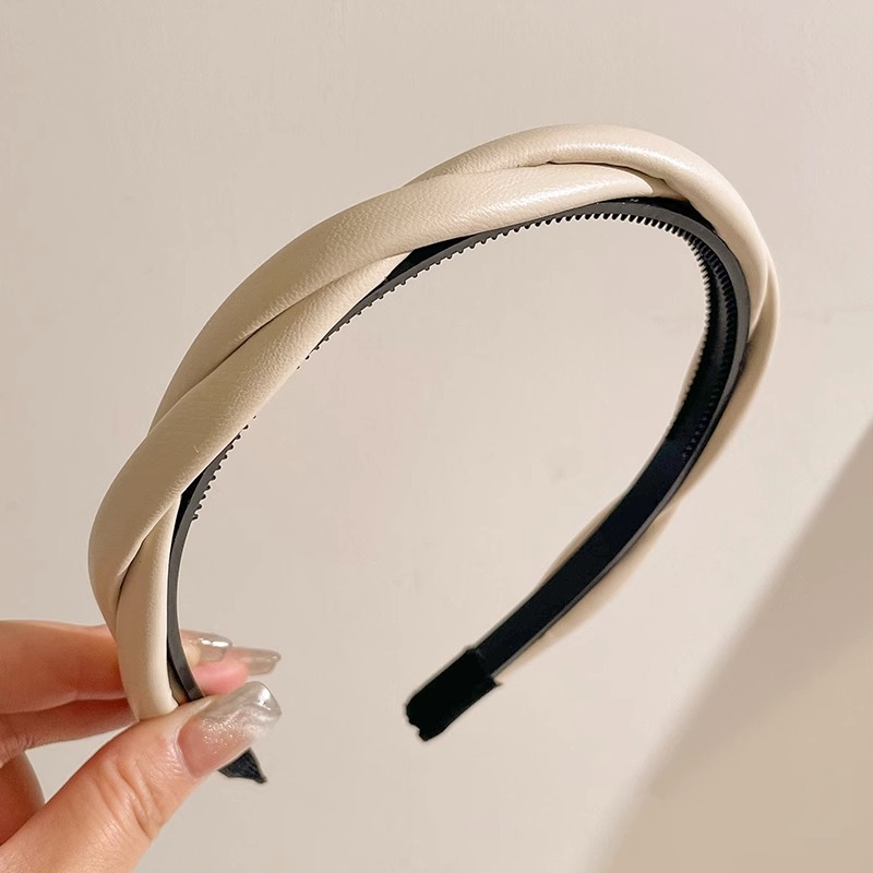 Otoño e Invierno Internet celebridad nueva diadema marrón femenino alto cráneo superior horquilla pelo de ala ancha pelo paquete presionando headwear lavado de cara diadema al por mayor