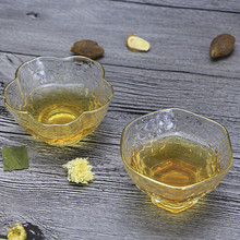 高硼硅耐热玻璃品茗杯 日式锤纹杯 功夫茶杯 锤目纹匀杯分茶器
