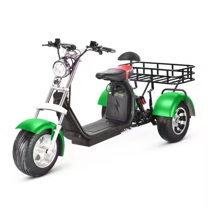 Cross-Border Harley Electric Tricycle with Wide Tires for Off-Road Use, Msds Lithium Electric Scooter, Two-Wheeled Adult Skateboard Scooter