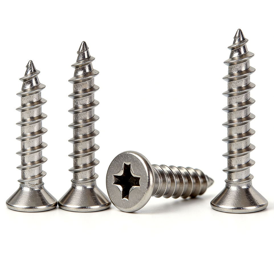 Niquelado KA cruz de tornillo de auto-torno M1 - M5 cabeza plana punta de acero al carbono tornillo electrónico pequeño fabricante al por mayor image 4