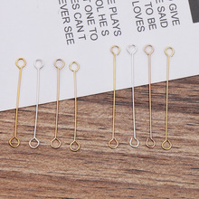 (09387)DIY饰品配件手工材料铜质双圈9字 细硬线 连接线