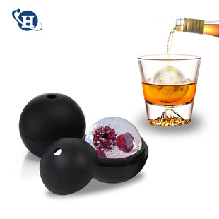 Single Ball Ice Lattice Mold Food Grade Silicone Ice Puck Mold Single Hole Bar Whisky Large Round Ice Lattice Mold