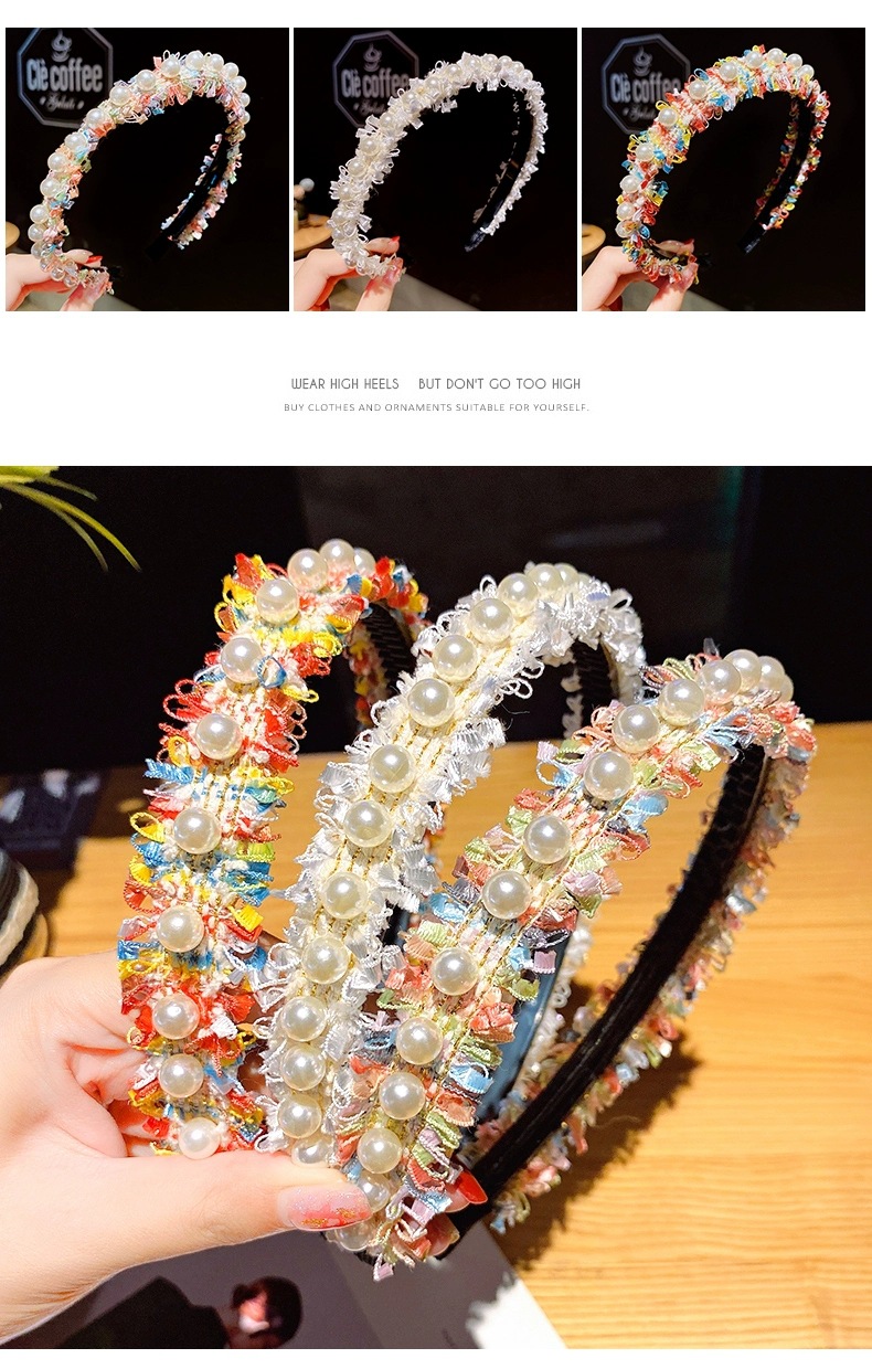 pearl lace headband