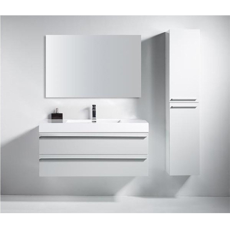 Bathroom wash basin combination cabinet export wall-mounted simple bathroom cabinet with mirror cabinet side cabinet Bathroom wash basin combination cabinet export wall-mounted simple bathroom cabinet with mirror cabinet side cabinet
