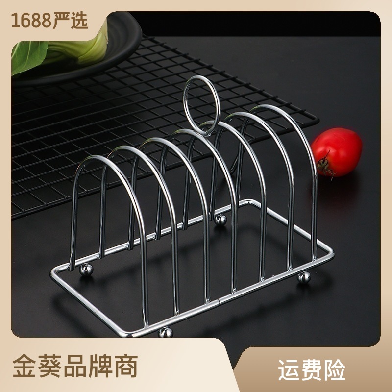 Directo de fábrica de acero inoxidable multi-funcional de almacenamiento rack de pan estante cuadrado bolsa rebanada pantalla estante herramientas del hogar
