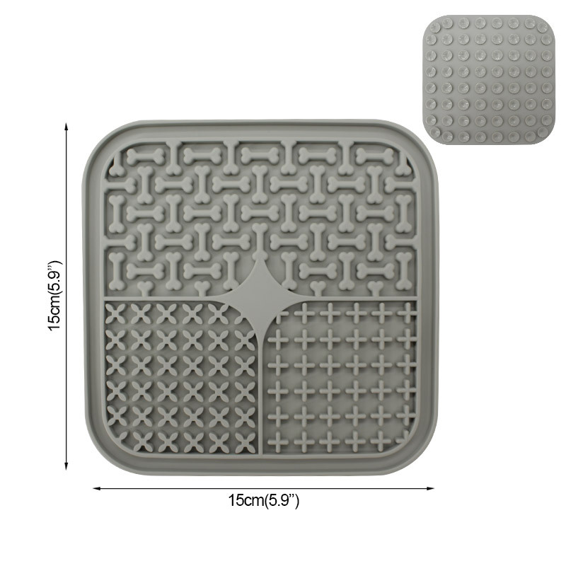 Estera de comida de silicona para mascotas con ventosa gato y perro placa estera de comida lenta antiestrangulamiento y dispensador de comida lenta estera de comida para mascotas antideslizante impermeable