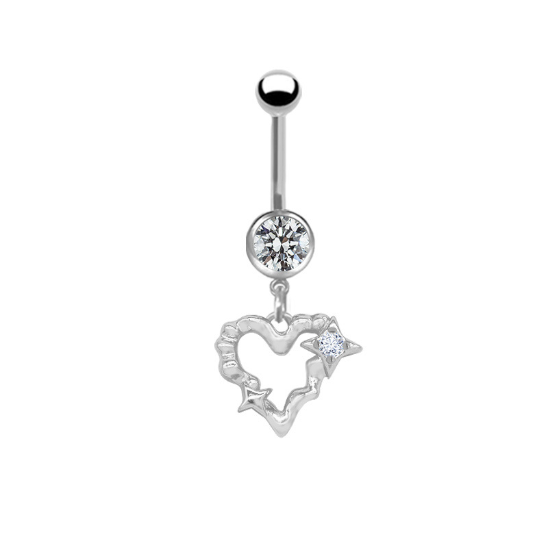 Navel Belly Button Ring With Butterfly Pendant Piercing Jewelry_voghion.com