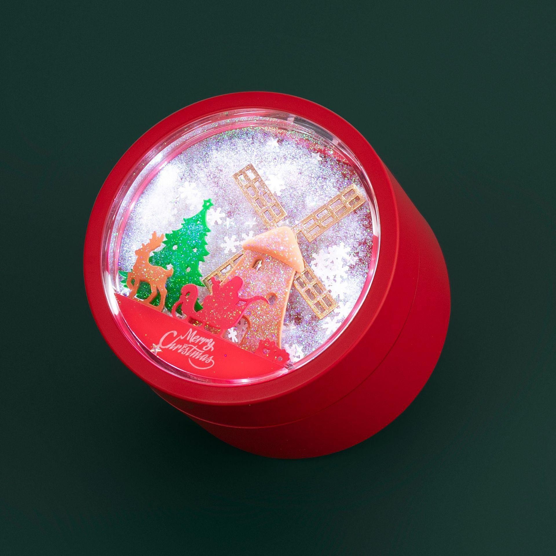 Caja de regalo creativa del día de San Valentín Qixi collar pulsera anillo de arena flotante luminosa LED caja de joyas de rueda gigante