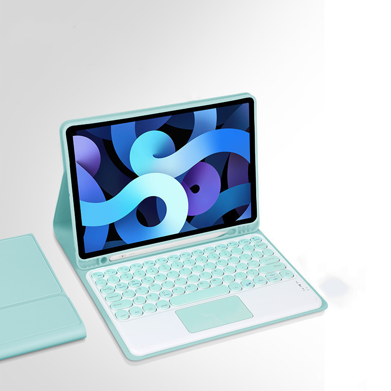 iPad 蓝牙 键盘 带笔槽 平板 皮套 全包 防摔 无线