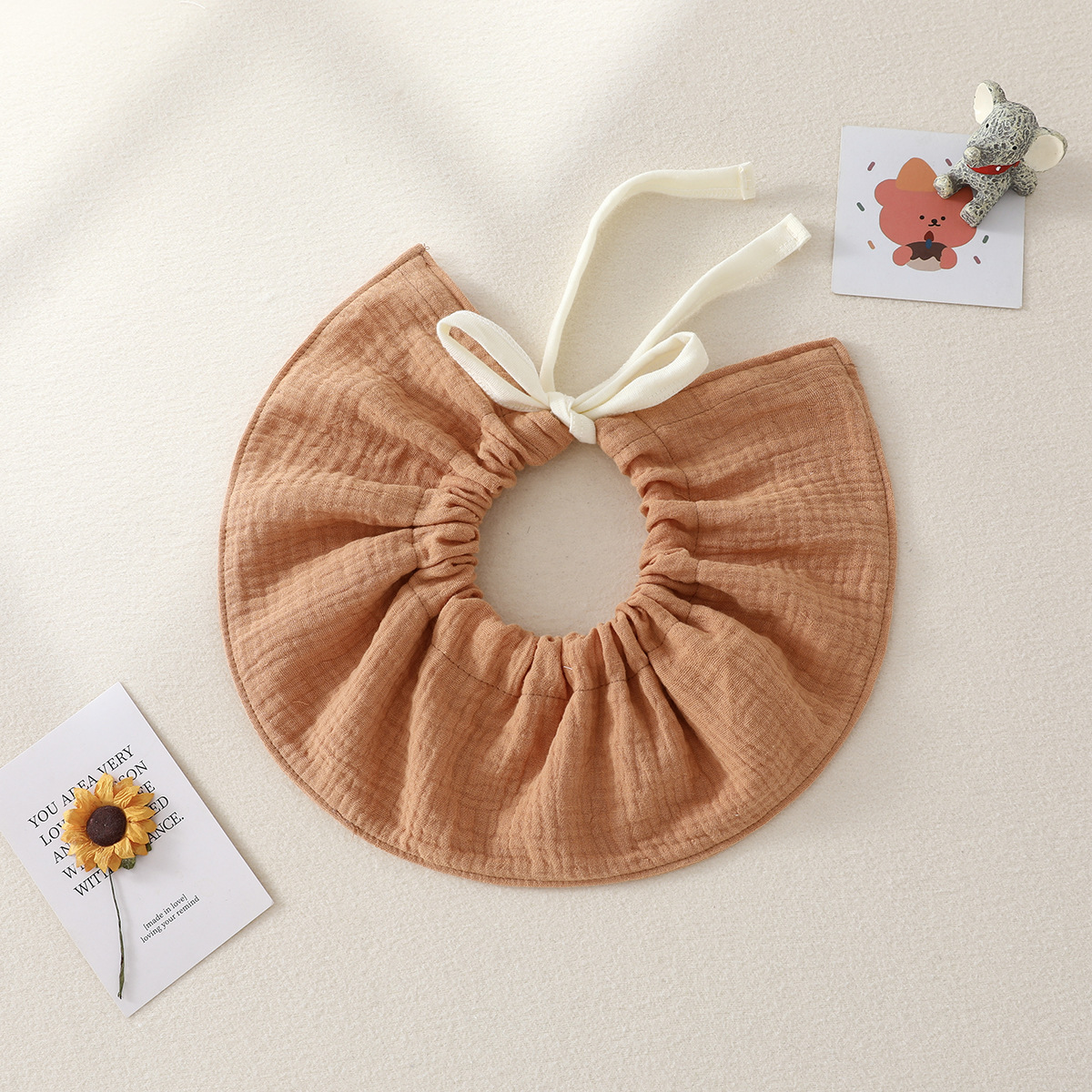 Baby New Bib Cotton Gauze Milk Towel Baby Strap Bib Newborn Saliva Towel Anti-Vomiting Soft and Absorbent