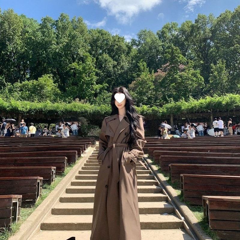 长款高个子风衣外套女2025春秋新款韩系感日系休闲英伦风|undefined