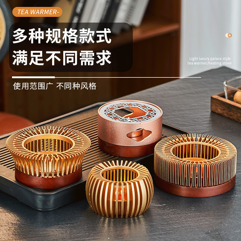 温茶炉ろうそく加熱台座が精巧で透かし彫りされた茶道が小さくて豪華で暖かい茶炉日本式ホテルレストランが業務用です。|undefined