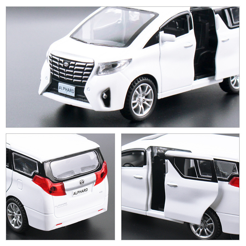 Zhiguan World Alloy Car Model 1:32 Elfa Business Vehicle Sound Light Tack Toy Model Music Car