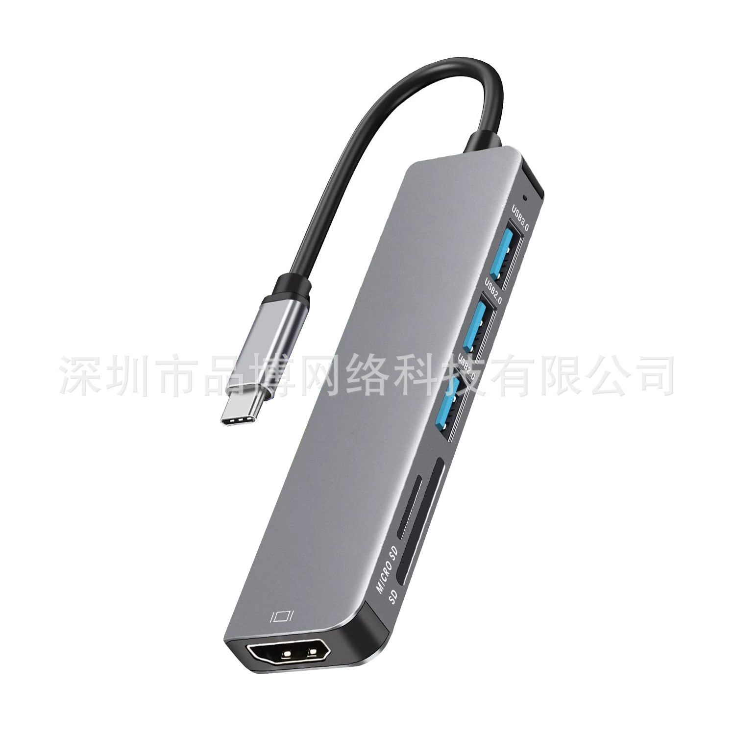 Тип-C к HDMI хаб, шести-один, удлинитель SD/TF, считыватель карт USB 3.0*3, конвертер ноутбука