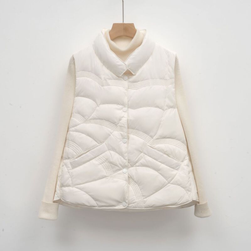 Winter Siyu women's Korean-style stand collar Vest Women's Vest Women's New down jacket autumn and winter sleeveless warm retro Winter Siyu women's Korean-style stand collar Vest Women's Vest Women's New down jacket autumn and winter sleeveless warm retro
