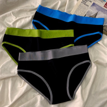 运动冷淡风ins简约少女纯棉内裤女中腰纯棉裆女士三角底裤外贸款