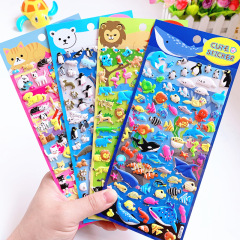 3D 象、ライオン、ペンギン 立体ステッカー 漫画動物園 子供 赤ちゃん 知育 報酬ステッカー DIYデコレーション