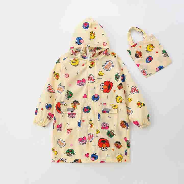 High-Quality Children's Raincoat with School Bag for Male and Female Babies and Toddlers One-Piece Long Waterproof, Windproof and Snowproof Poncho