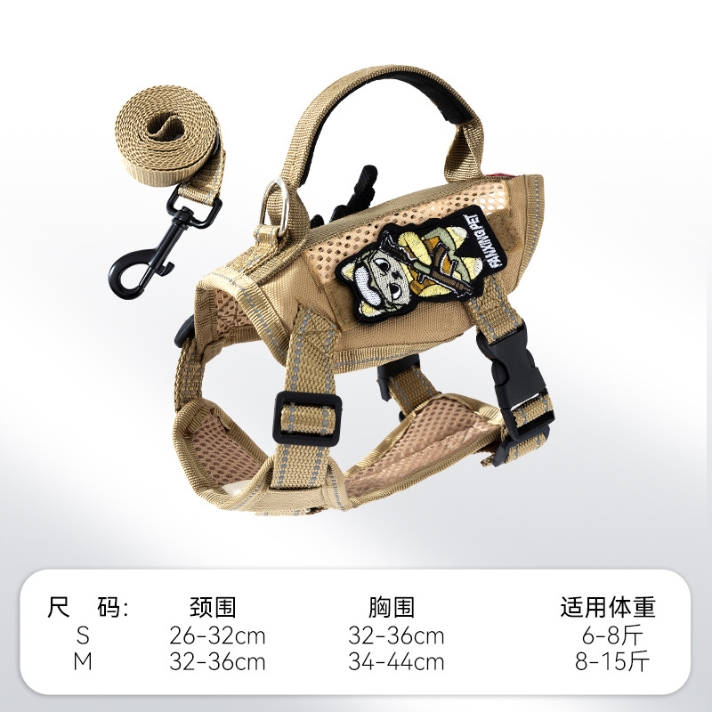 Gato transfronterizo al aire libre ligero táctico correa para el pecho correa para el pecho anti-liberación cuerda para caminar gato correa para mascotas