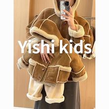 男女童冬季新款外套2025儿童双面穿羊羔毛加厚保暖皮毛一体外套潮