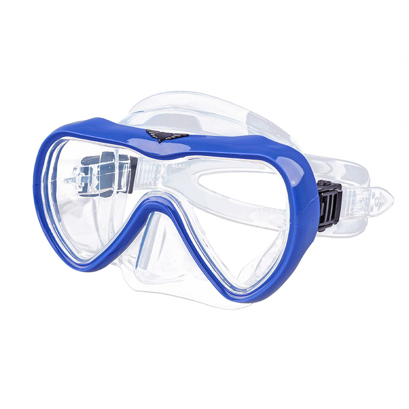 Fabricante de adultos de una sola lente anti-niebla película de vidrio templado de silicona líquida máscara de buceo gafas de buceo profundo