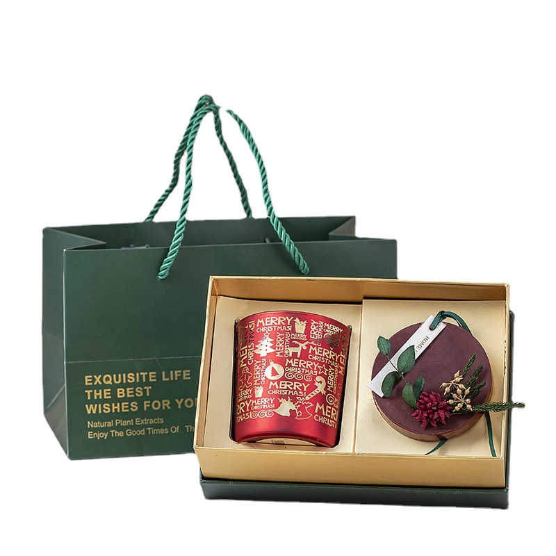 Navidad decoración de flores y frutas set de vela de perfume de Navidad regalos excelentes fragrancias de armario