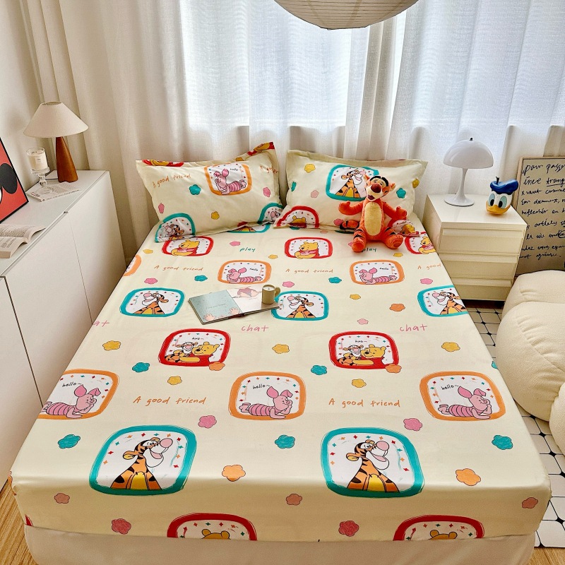 Protector de colchón ajustable con estampado cepillado, suave al tacto, antideslizante, para cama individual/doble, de Disney.