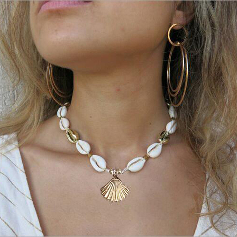 14g Weight Necklace Classification Ig Style Beach Shell Alloy Wholesale Necklace