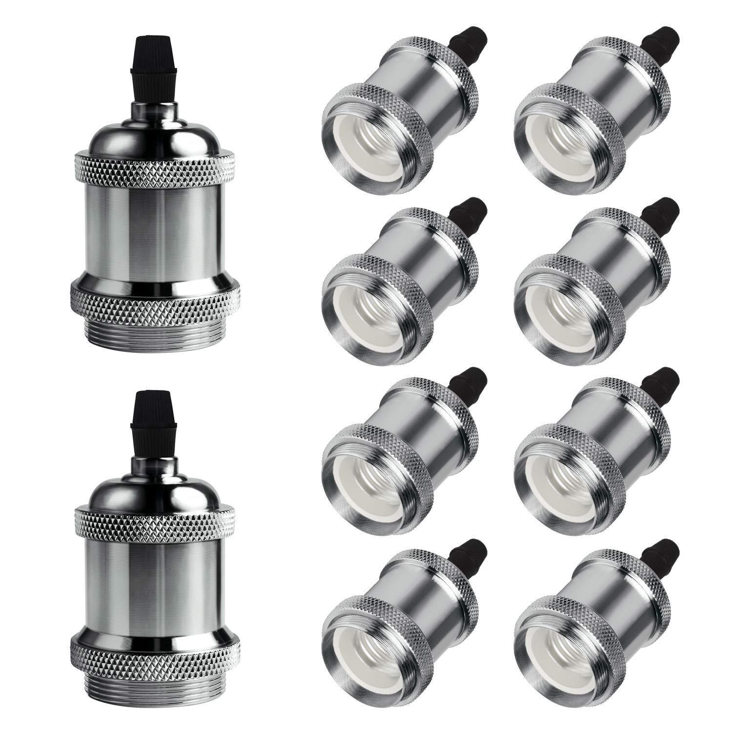 Zhongshan Fuente Fabricante transfronterizo E26E27 lámpara de aluminio antiguo taza de lámpara de cerámica lámpara adecuada para lámparas de succión y elevación