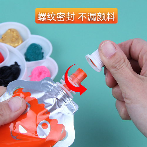 Meibang 100ml acrylic paint bag refill children's acrylic hand-painted diy graffiti painting waterproof dye
