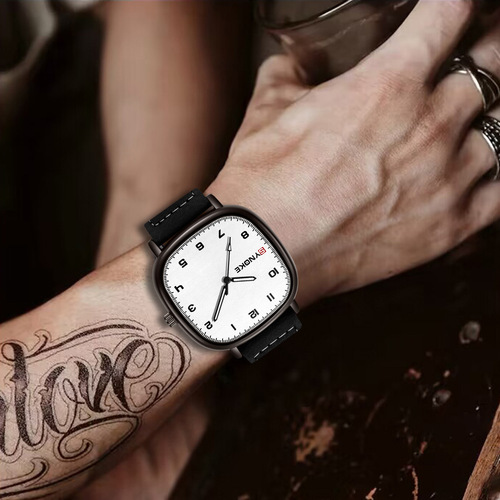 Men's Quartz Watch Sports Retro Fashion Simple Design Belt Quartz Watch Student Watch Teen