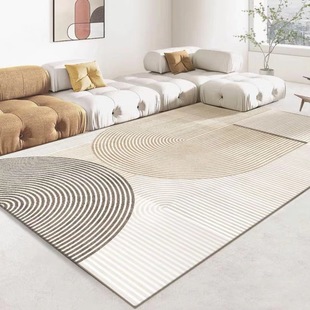 Retro French Cream Style Carpet Living Room Large Area Sofa Fully Covered Non-Slip Room Crystal Velvet Stain-Resistant Floor Mat