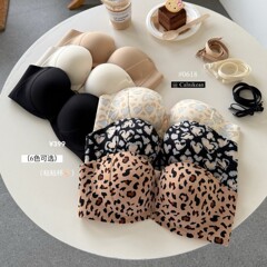 Calnikean 0618#双前扣力挺粘粘杯狂跳不掉无肩带内衣女无痕文胸