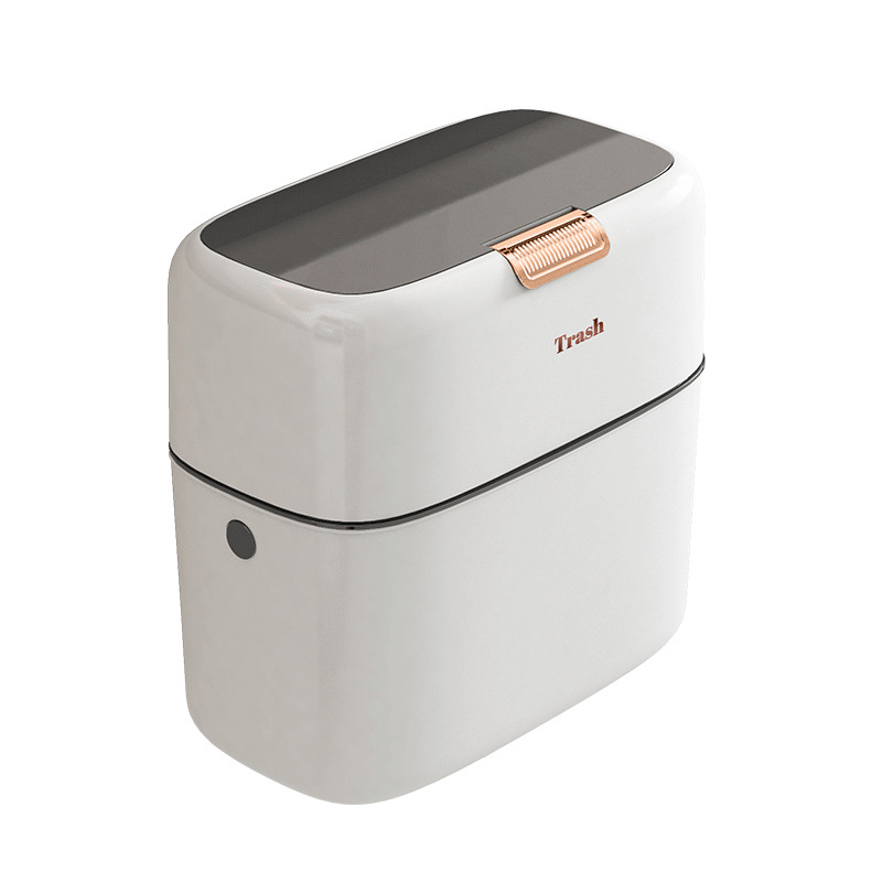 2025 nuevo bote de basura especial para cocina, inodoro, inodoro, sala de estar, desperdicio de cocina, colgante de pared simple, hogar grande con tapa