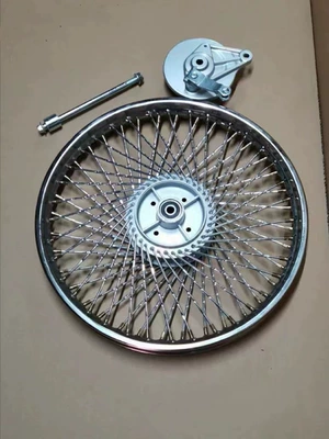 Motorcycle wheel hub, Wheel Steel Rim Assembly Modified - widened-front-rim-assembly-1617