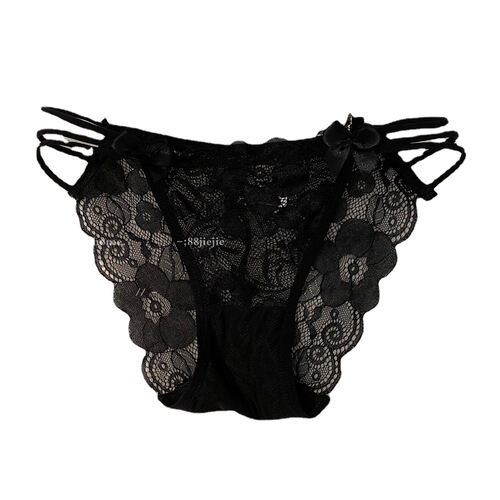 Japanese style sneaky lace underwear for women, sexy and comfortable straps, ultra-thin low-waist breathable pure cotton crotch hot briefs