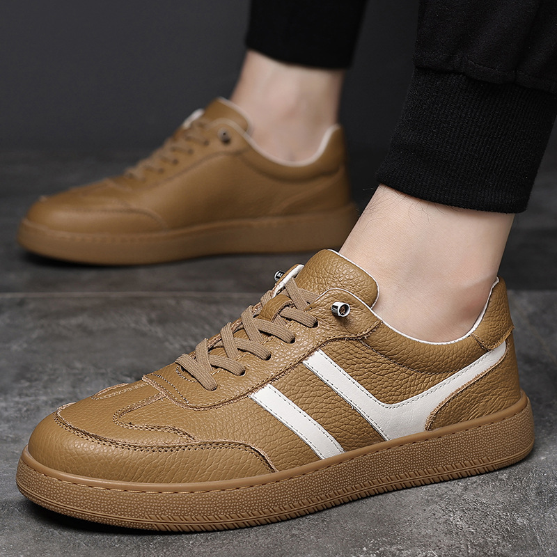 2025, nuevos zapatos casuales de cuero para hombres, zapatos de entrenamiento de cuero transpirables para hombres, zapatos de cuero para hombres.