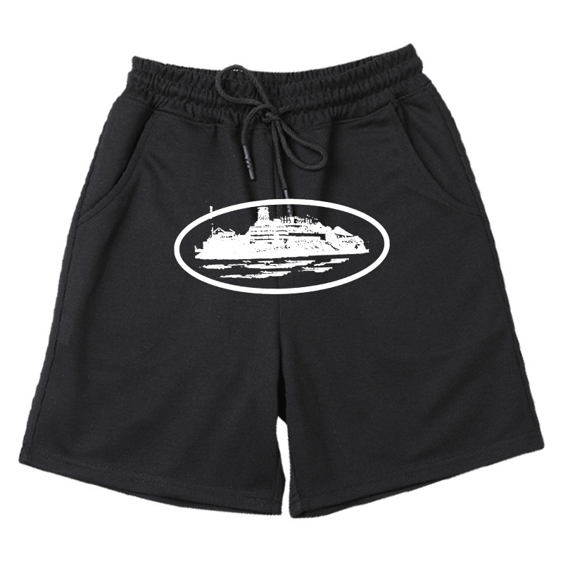 Cross-border New Y2K American Fashion Street Hip-hop Men's Shorts High Street Loose Hip-hop Street Printed Casual Pants