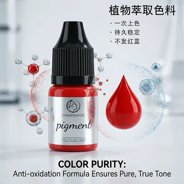 Cross-Border 5ml Semi-Permanent Lip Tint, Eyebrow Mist, Eyeliner Pigment, Eyebrow Tattoo, Lip Tattoo, Plant-Based Tattoo Ink, High-End Long-Lasting Color