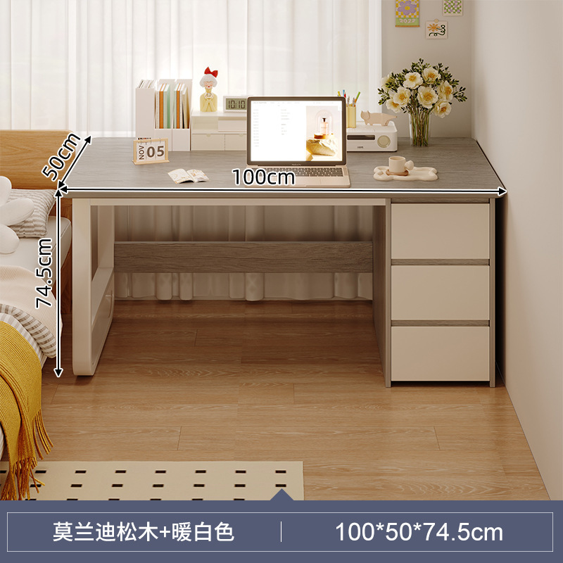 Escritorio para el hogar, simple y moderno, escritorio simple junto a la cama, escritorio de estudio para el hogar para estudiantes, combinación de mesa y silla para computadora de escritorio