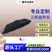 全自动开收折叠防风雨伞超大号加固双人三折伞男女商务晴雨两用伞